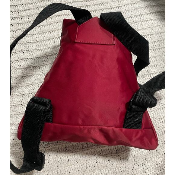 Kate Spade Mini Backpack Nylon Red Black Straps Retro 90s Y2K Zippered Pouches - Picture 9 of 12